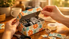 Turn an empty tissue box into a lidded storage box in 5 minutes