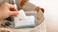 The $1 zip bag hack that keeps pocket tissues from exploding in your bag
