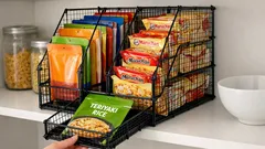 Build a DIY FIFO pantry dispenser with wire mesh to stop food waste