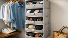 The easiest closet upgrade for socks, belts, and hats: add vertical storage