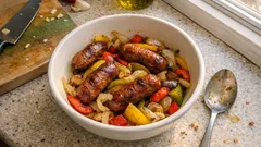 This 5-minute sheet pan sausage and peppers dinner saves weeknights
