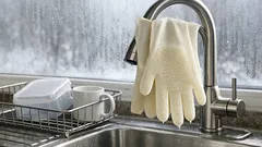 I tried DAISO’s brush-equipped silicone cleaning gloves and ditched the sponge for winter dishwashing