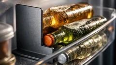 This 1-minute bookend hack keeps fridge door bottles from rolling everywhere