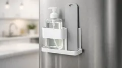 This $2 magnetic umbrella stand is my favorite small-space organizer hack